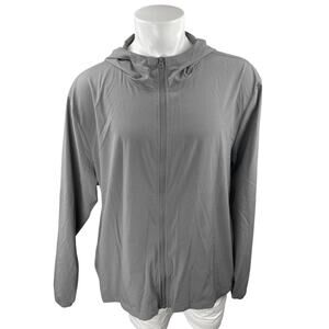 Z by Zella Mens Gray Long Sleeve Hoodie Hooded Full Zip Athletic Jacket Size XXL